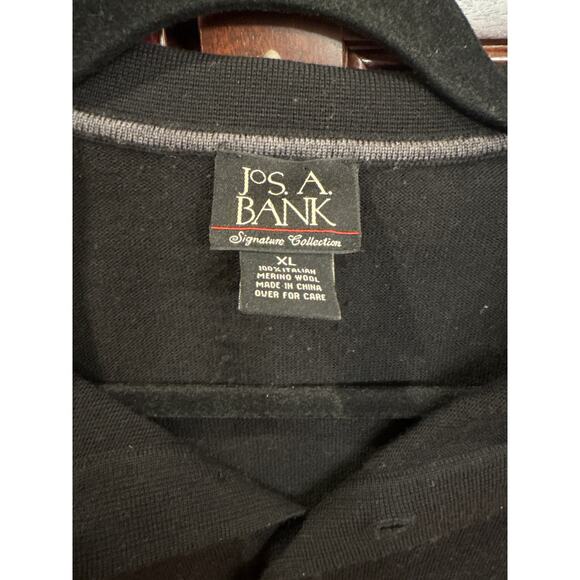 Jos A Bank Signature Collection Black 100% Merino Wool Long Sleeve Size XL - Picture 3 of 3
